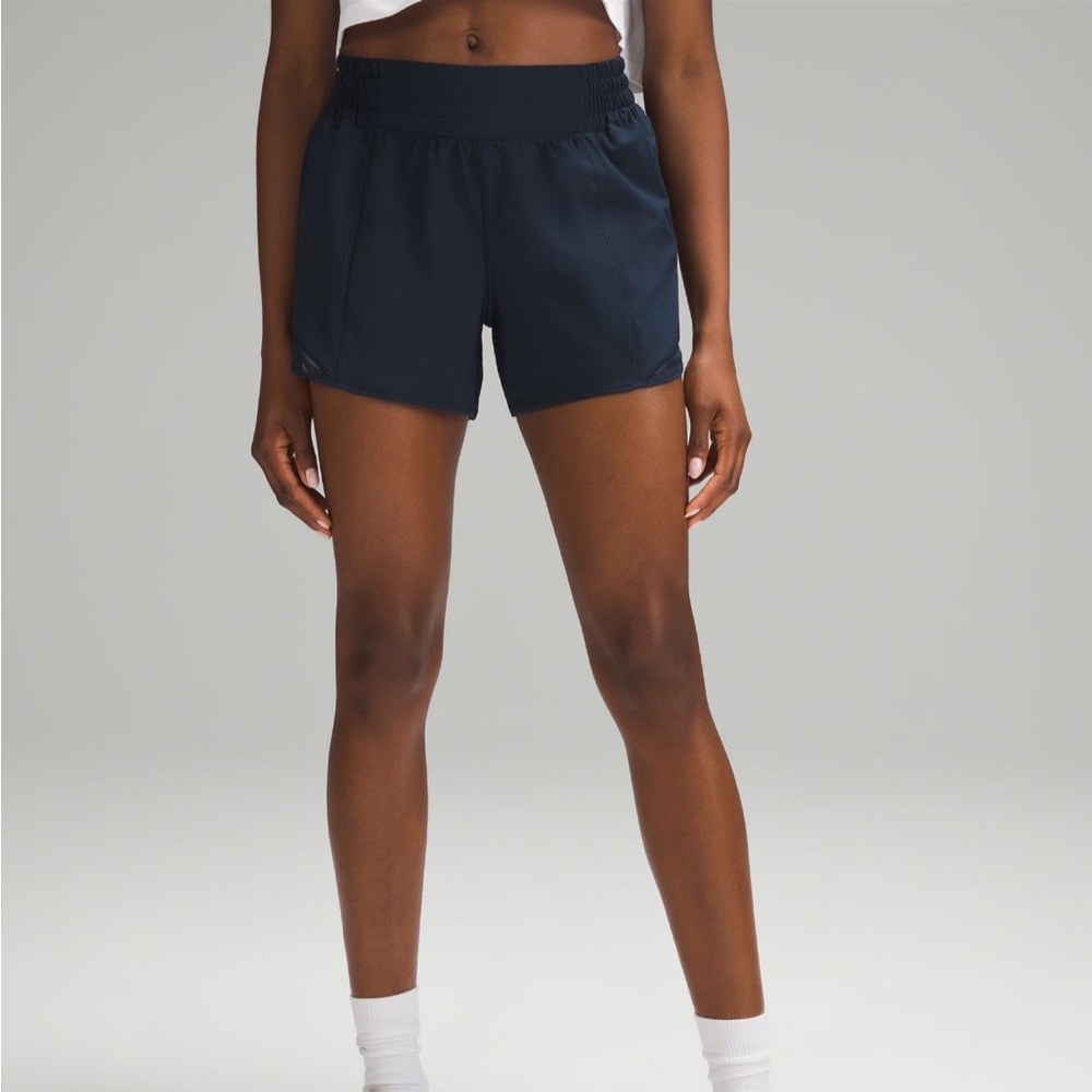 Hotty Hot High Rise 4” True Navy Lululemon